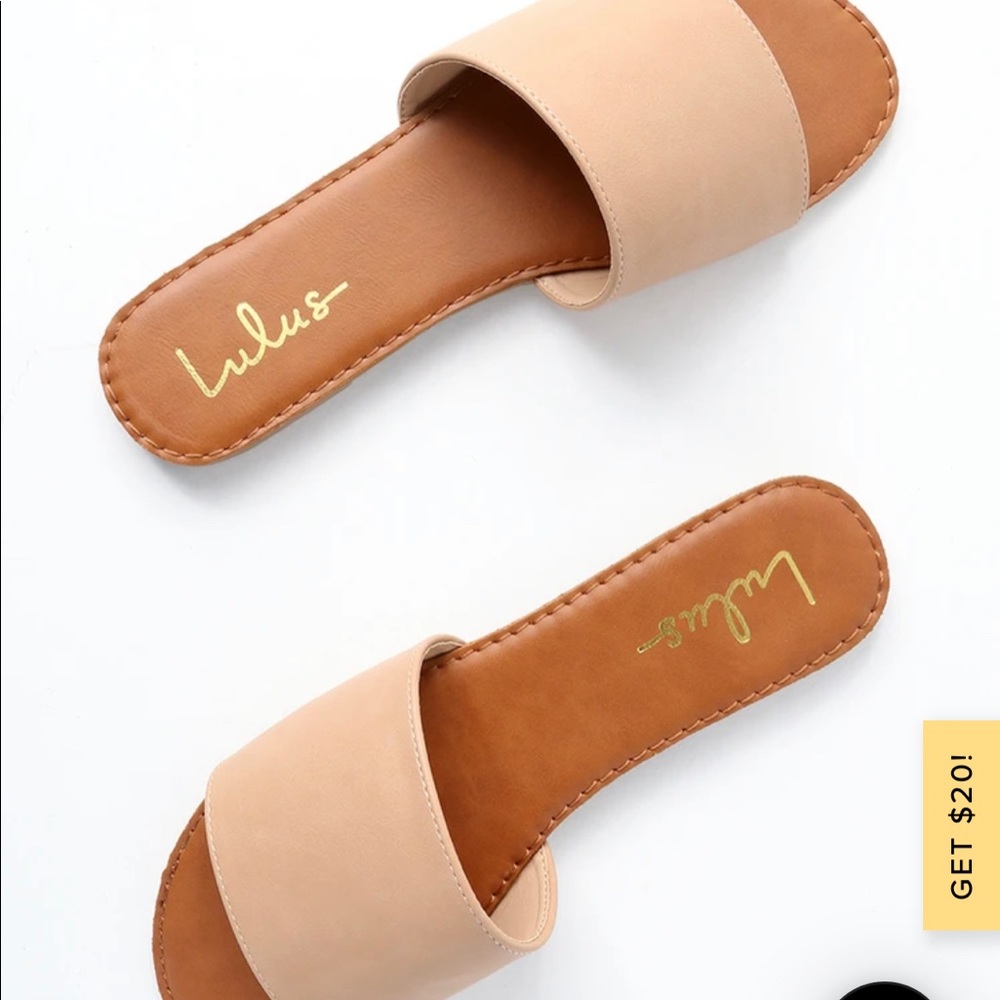 Lulus Addison Natural Slide Sandals